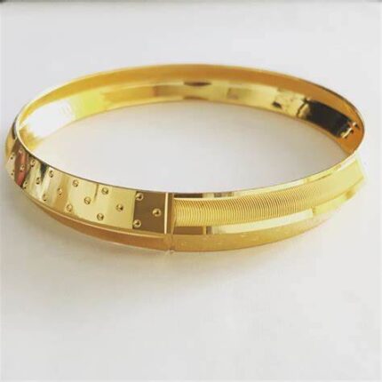 Antique Gold-Plated Traditional Kada Bracelet