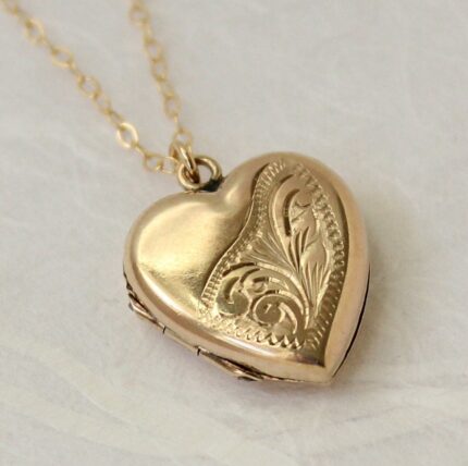 Vintage Heart-Shaped Photo Locket